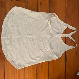 White Lululemon Tanktop with Mesh Detailing-Size 6